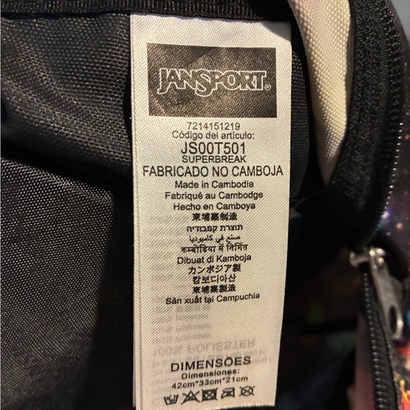 JanSport SuperBreak "Alien Invasion" Backpack - Picture 4 of 4